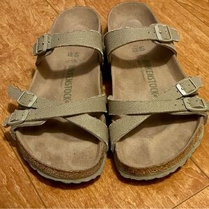 Birkenstock Franca Canvas Faded Khaki Size 40
